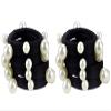 10PCS Imitation Pearl Elastic Hair Bands Stretch Hair Ties Ponytail Holder Seamless Towel Ring Hair Rope Hair Accessories for Women Lady (White) view 1