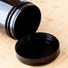 Black PET Plastic (BPA Free) Refillable Low Profile Jar with Black Flip Top Cap - 8 oz (6 Pack) view 4