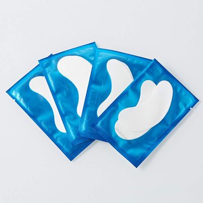 100 Pairs Under Eye Patch Gel Pad for Eyelash Extensions Application Mask Lint Free Hydrogel Eyelash Patch (Blue)