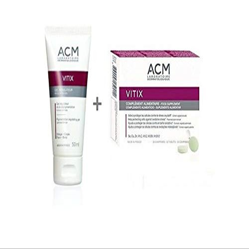 Acm laboratoire vitix gel + vitix tab, set vitiligo skin 50ml vitiliginous skin Gift For Treatment Your Skin
