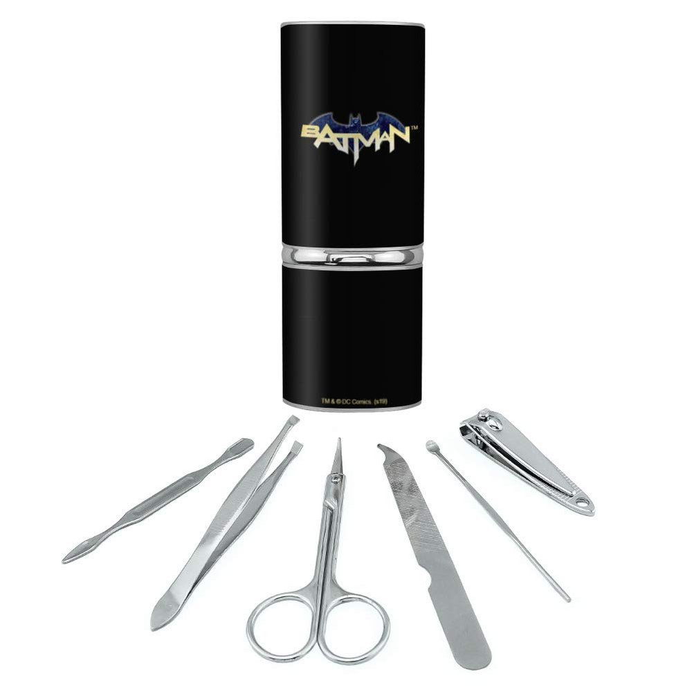 Batman Logo Stainless Steel Manicure Pedicure Grooming Beauty Care Travel Kit