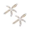 2Pcs Starfish Rhinestone Crystal Imitation Pearl Duckbill Clip Hair Pins Barrettes Hair Clip Fashion Woman Wedding Bridal Hair Accessories view 1