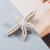 2Pcs Starfish Rhinestone Crystal Imitation Pearl Duckbill Clip Hair Pins Barrettes Hair Clip Fashion Woman Wedding Bridal Hair Accessories view 3