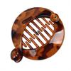 Fodattm 4 PCS French Small Banana Hair Clip Hair Comb Round Ponytail Holder Hair Claw Fashion Interlocking Banana Combs Flat Shark Hair Clincher (Style B#) view 2
