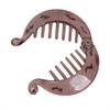 Fodattm 4 PCS French Small Banana Hair Clip Hair Comb Round Ponytail Holder Hair Claw Fashion Interlocking Banana Combs Flat Shark Hair Clincher (Style B#) view 4