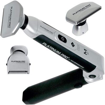 Platinum Pro by MANGROOMER New Back Shaver with 3 Shock Absorber Flex Heads, Power Hinge, Extreme Reach Handle & Bonus Case! (Generation 8.0), 4 Piece Set