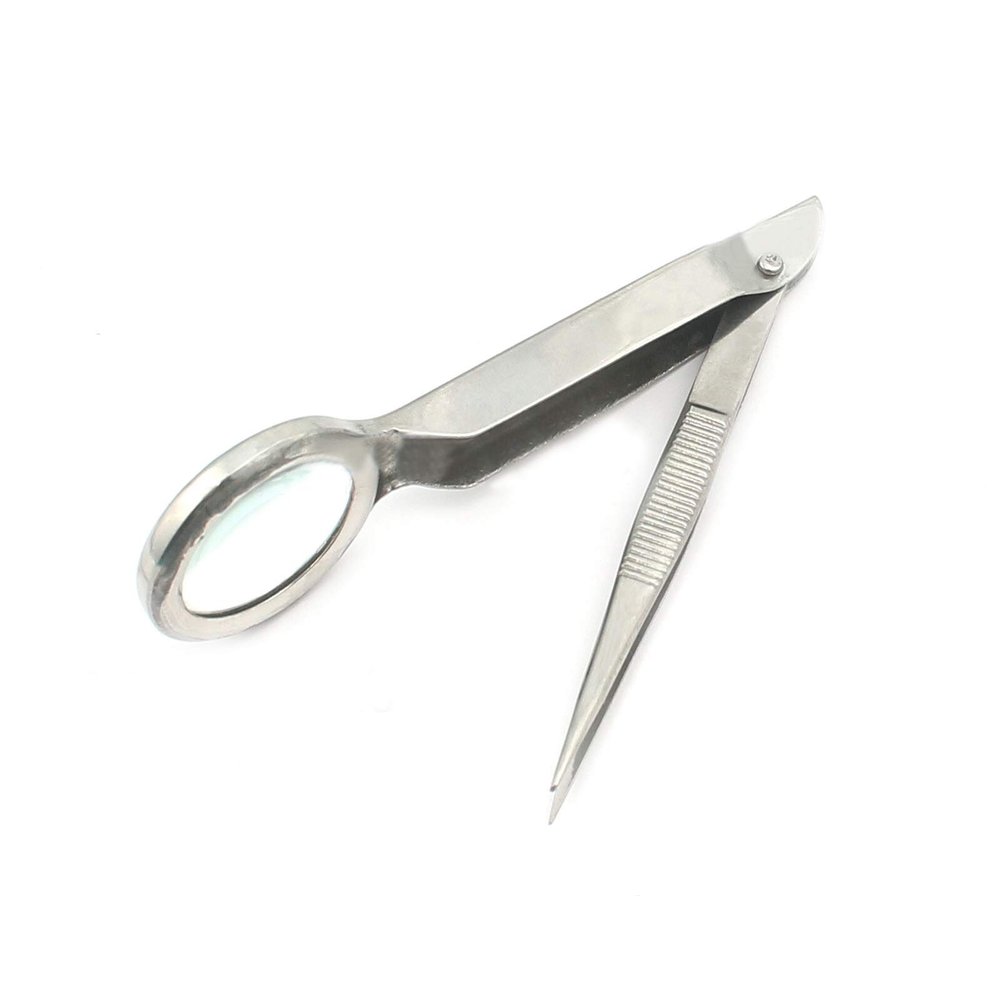 AAProTools 3-3/4" Magnifying Glass Tweezers