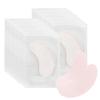 Mekupeu 100 Pairs Hydrogel Under Eye Gel Patches Lint Free Eye Lash Pads Eyelash Extension Tool Mask Eyepads, Transparent/Pink view 1