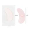 Mekupeu 100 Pairs Hydrogel Under Eye Gel Patches Lint Free Eye Lash Pads Eyelash Extension Tool Mask Eyepads, Transparent/Pink view 2