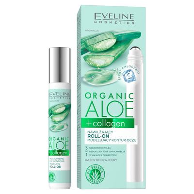 Eveline Cosmetics Organic Aloe And Collagen Roll-on Eye Contour 15ml