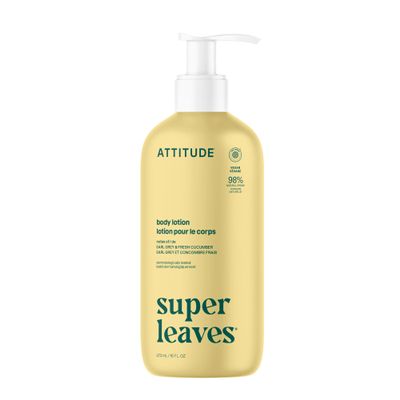 ATTITUDE Body Lotion, EWG Verified, Vegan & Cruelty-Free, Hydrating Moisturizer for Dry Skin, Non-Greasy Skin Care, Earl Grey & Fresh Cucumber Scent, 16 Fl Oz
