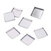 30 Pieces Empty Square Metal Tin Palette Pans Empty Square Metal Pans Cosmetic Eyeshadow Pans for Eyeshadow Palette Magnetic Makeup Palette, 26mm Wide 3.5mm Height view 1