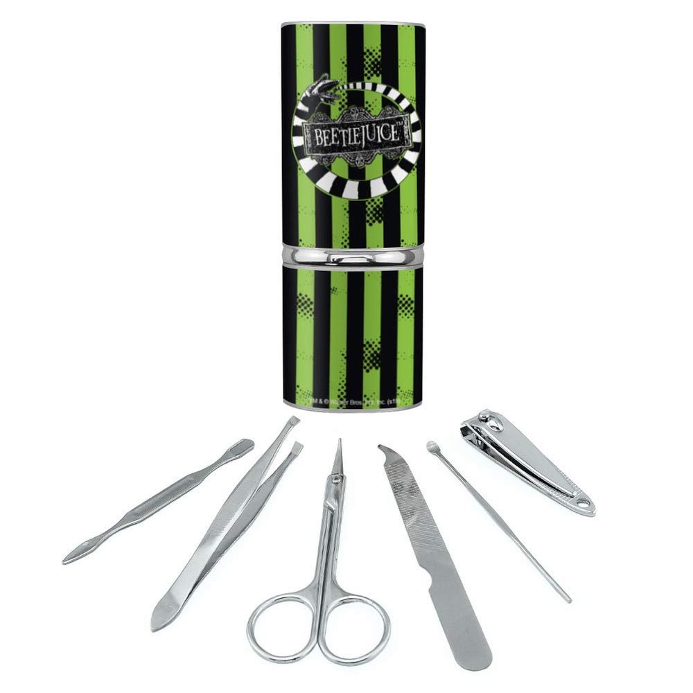 Beetlejuice Beetle Worm Stainless Steel Manicure Pedicure Grooming Beauty Care Travel Kit