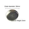 30 Pieces Empty Round Metal Tin Palette Pans Round Metal Pans Cosmetic Eyeshadow Pans for Eyeshadow Palette for Magnetic Makeup Palette, 26mm Diameter 5mm Height view 3