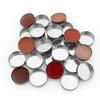 30 Pieces Empty Round Metal Tin Palette Pans Round Metal Pans Cosmetic Eyeshadow Pans for Eyeshadow Palette for Magnetic Makeup Palette, 26mm Diameter 5mm Height view 4
