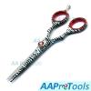 AAProTools J2 Japanese Steel Professional Razor Edge White Zebra Hairdressing Barber Salon Scissors/Shears Set 5.5" & 4.5" BTS-217 view 2