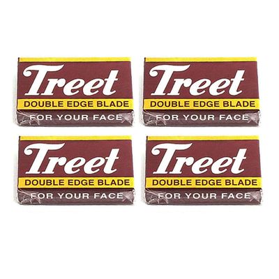 AAProTools Treet Carbon Steel Double Edge Razor Blades, 40 blades (4x10)