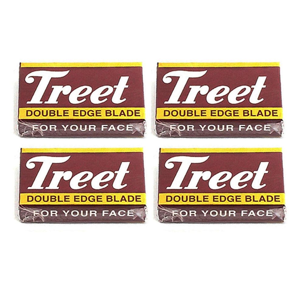 AAProTools Treet Carbon Steel Double Edge Razor Blades, 40 blades (4x10)
