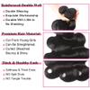 Selina Hair Body Wave 3 Bundles Human Hair 10 10 10 Inch 300g Full Head Set Remy Unprocessed Virgin Hair Natural Black Color view 2