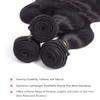 Selina Hair Body Wave 3 Bundles Human Hair 10 10 10 Inch 300g Full Head Set Remy Unprocessed Virgin Hair Natural Black Color view 3