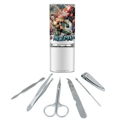 Aquaman Movie Aquaman vs Black Manta Stainless Steel Manicure Pedicure Grooming Beauty Care Travel Kit