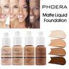 2 Pack Matte Oil Control Concealer Foundation Cream,PHOERA New 30ml Long Lasting Waterproof Matte Liquid Foundation (101 Porcelain) view 2