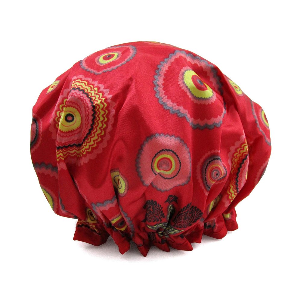 1 Pcs Waterproof Shower Cap for Women,Reusable Elastic Bath Cap for Girls Spa Home Use,Hotel and Hair Salon