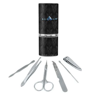 Aquaman Movie Logo Stainless Steel Manicure Pedicure Grooming Beauty Care Travel Kit