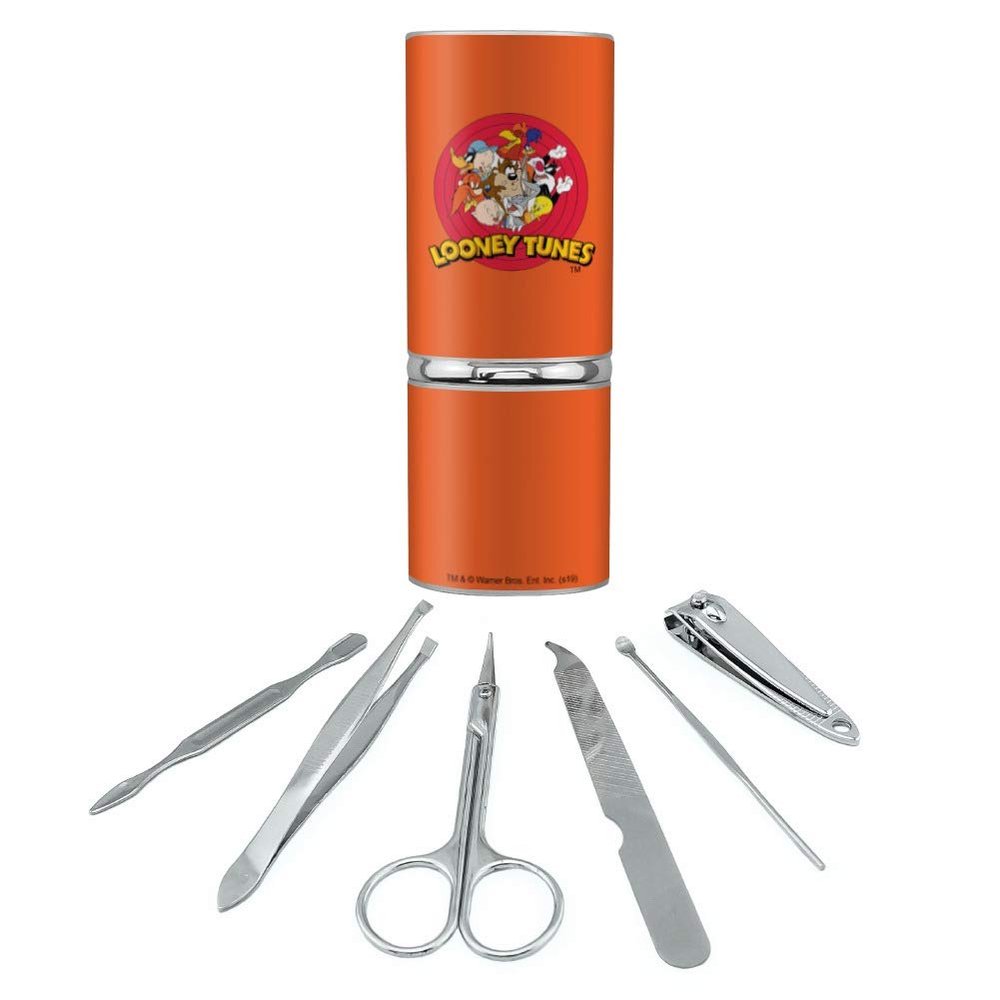 Looney Tunes Group Stainless Steel Manicure Pedicure Grooming Beauty Care Travel Kit