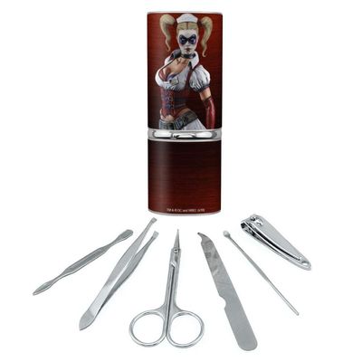 Batman Arkham Asylum Video Game Harley Quinn Stainless Steel Manicure Pedicure Grooming Beauty Care Travel Kit