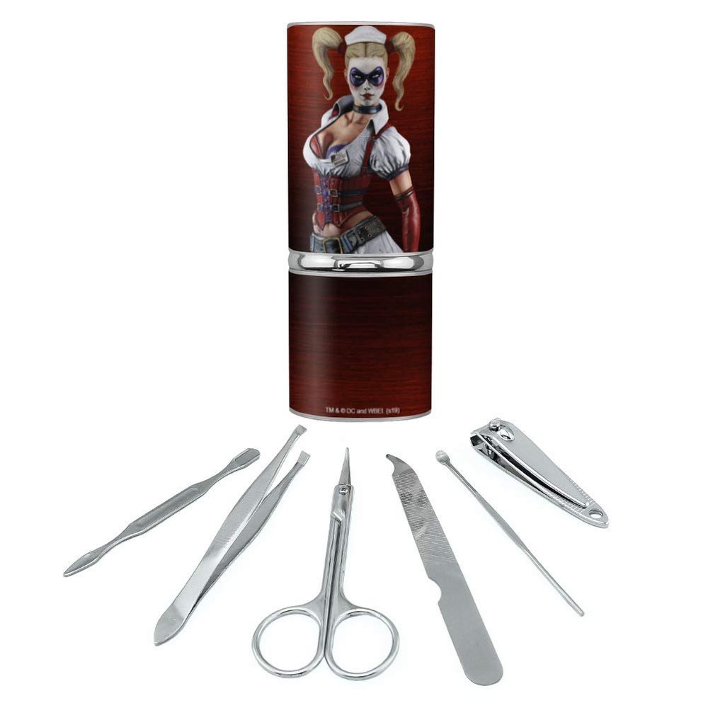 Batman Arkham Asylum Video Game Harley Quinn Stainless Steel Manicure Pedicure Grooming Beauty Care Travel Kit