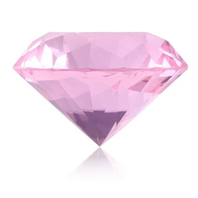Nail Art Display Diamond, 2 Colors Glass Crystal Base,Shiny Decoration Manicure Accessories Display Tools for Hand Model Shoot Ornament(Pink)