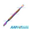 AAProTools 4Pcs Dual-Ended Nail Cuticle Pusher Stainless Steel Chameleon Cuticle Dead Remover Rainbow Finger Push Manicure Tools view 4