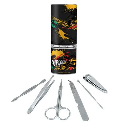 Batman Batmobile VROOOM Stainless Steel Manicure Pedicure Grooming Beauty Care Travel Kit