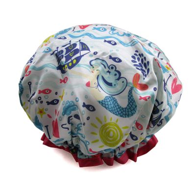 1 Pcs Waterproof Shower Cap for Women,Reusable Elastic Bath Cap for Girls Spa Home Use,Hotel and Hair Salon