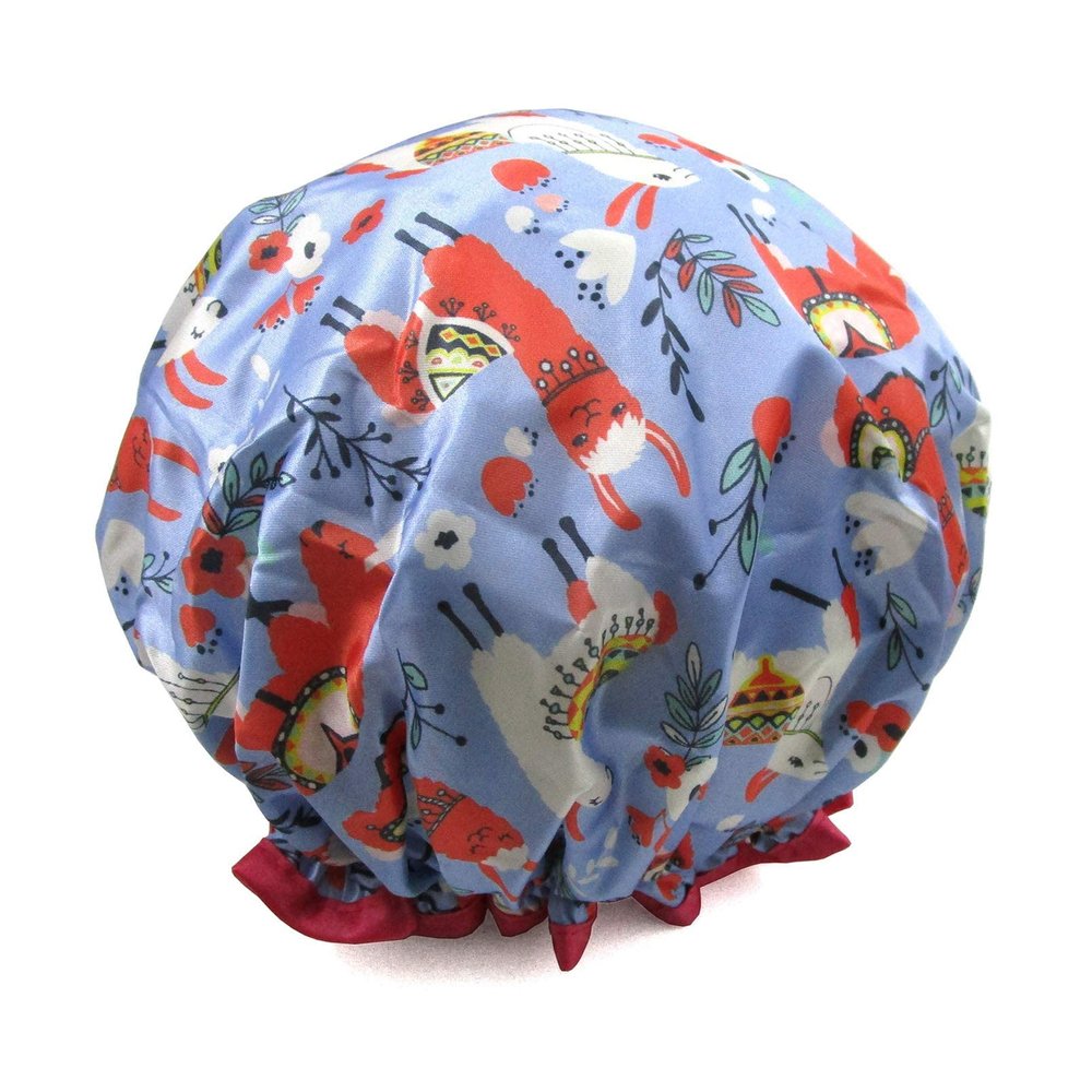 1 Pcs Waterproof Shower Cap for Women,Hair Treatment Bath Cap for Girls Spa Home Use,Travel and Hair Salon 