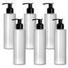 Impresa Plastic Pump Dispenser Bottle - Versatile Lotion Bottle with Pump for Massage Oil - Dishwasher-Safe Refillable Lotion Dispenser - Opaque, 8 Fl Oz, 6-Pack view 1