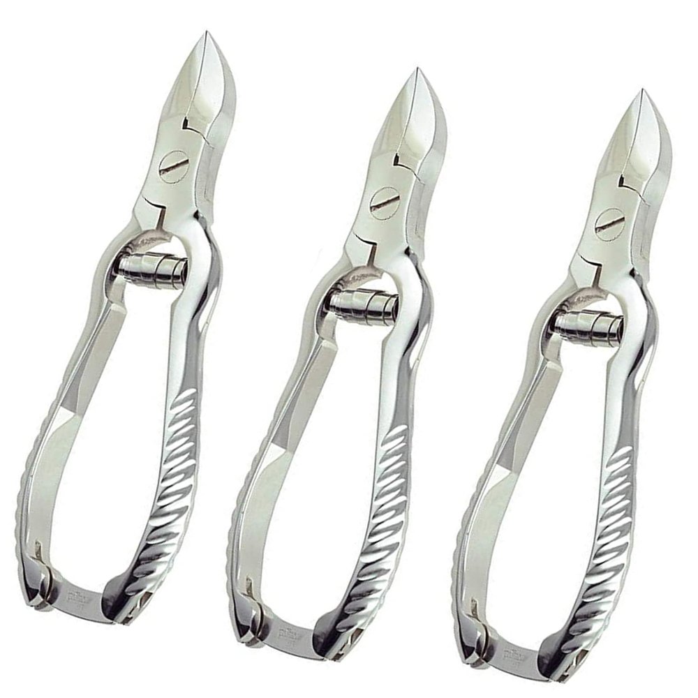 AAProTools 3 Pieces Toe Nail Nipper Clipper Cutter Stainless Steel Barrel Spring 5.5"