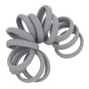 Cyndibands Seamless Hair Ties - Gray - Gentle Hair Ties No Damage, Standard Size 1.5 Inch, Soft and Stretchy Nylon Fabric Ponytail Holders - 12 Count view 1