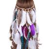 Women India Flapper Headband 1920s Great Gatsby Hairband Boho Feather Headdress view 1