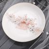 Anglacesmade Bridal Hair Comb Crystal and Pearl Wedding Comb Hair Vine Branch Wedding Hair Accessories for Women and Girls (Rose gold) view 3