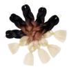 AIDUSA Ombre Braiding Hair Blonde Braiding Hair Extensions 5pcs Synthetic Hair 24 Inch Ombre Brown Braiding Hair for Box Braids 3 Tones Crochet Braids 100g (#C15 Black to Brown to Blonde) view 3