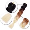 AIDUSA Ombre Braiding Hair Blonde Braiding Hair Extensions 5pcs Synthetic Hair 24 Inch Ombre Brown Braiding Hair for Box Braids 3 Tones Crochet Braids 100g (#C15 Black to Brown to Blonde) view 4