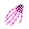 10Pcs Cute Skeleton Hands Hair Clips 3" Halloween Party Hair dress Accessories, Pink view 3