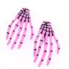 10Pcs Cute Skeleton Hands Hair Clips 3" Halloween Party Hair dress Accessories, Pink view 4