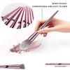 10 piece High-Quality Cruelty Free Pink Comfortable Handle Synthetic Hair Makeup Brush Set view 2