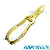 AAProTools Full Gold Toenail Nipper/Clippers-Thick ToeNail Nipper-Clipper-Ingrown ToeNail Nippers-Concave Jaw-Lap Join (Barrel) Spring Sharp Blades Made of High German Grade Stainless Steel view 2