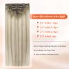 Sunny Clip in Hair Extensions Human Hair Ash Blonde Ombre Sunkissed Blonde Clip in Human Hair Extensions Double Weft Ombre Human Hair Clip in Extensions 7Pcs 120G 14inch view 2
