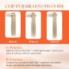 Sunny Clip in Hair Extensions Human Hair Ash Blonde Ombre Sunkissed Blonde Clip in Human Hair Extensions Double Weft Ombre Human Hair Clip in Extensions 7Pcs 120G 14inch view 3