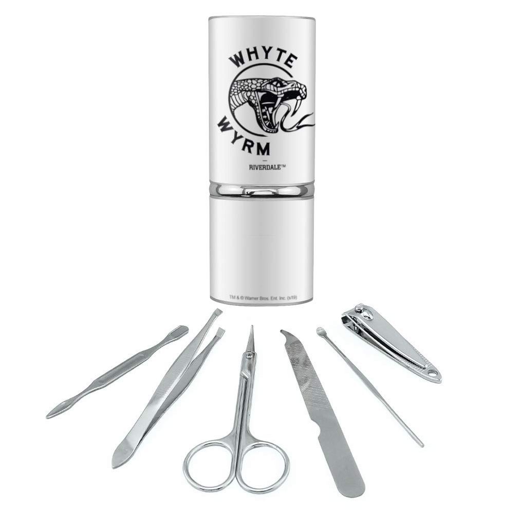 Riverdale The Whyte Wyrm Stainless Steel Manicure Pedicure Grooming Beauty Care Travel Kit